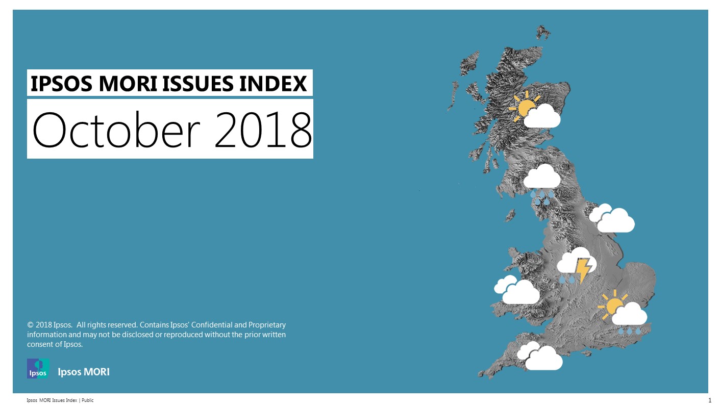 Ipsos Issues Index October 2018 Worry about Brexit and the EU